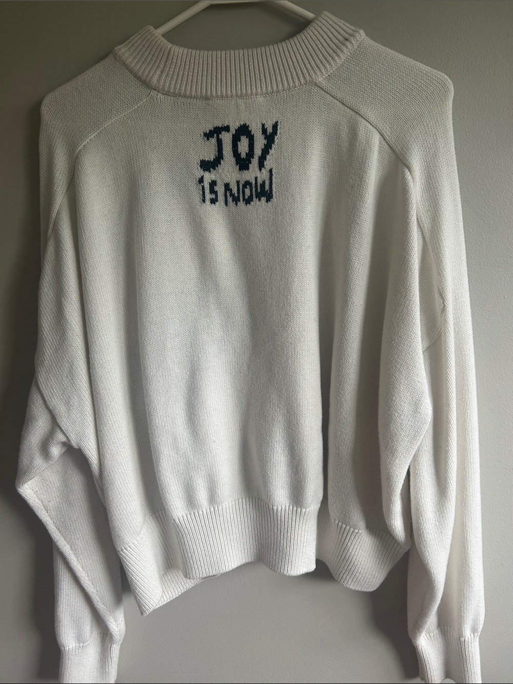 Desigual White Sweater with Yellow Smiley Graphic - Picture 5 of 7